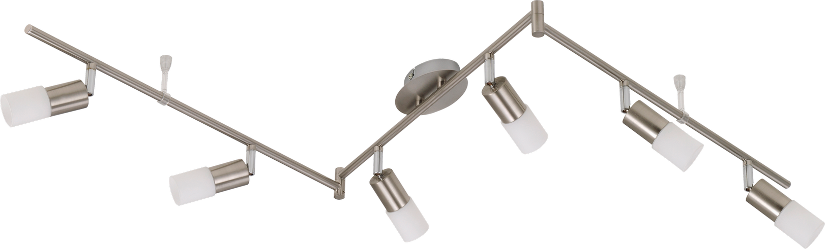 toom LED-Deckenleuchte 'Emma' silbern 6-flammig 170 x 10,6 x 13 cm