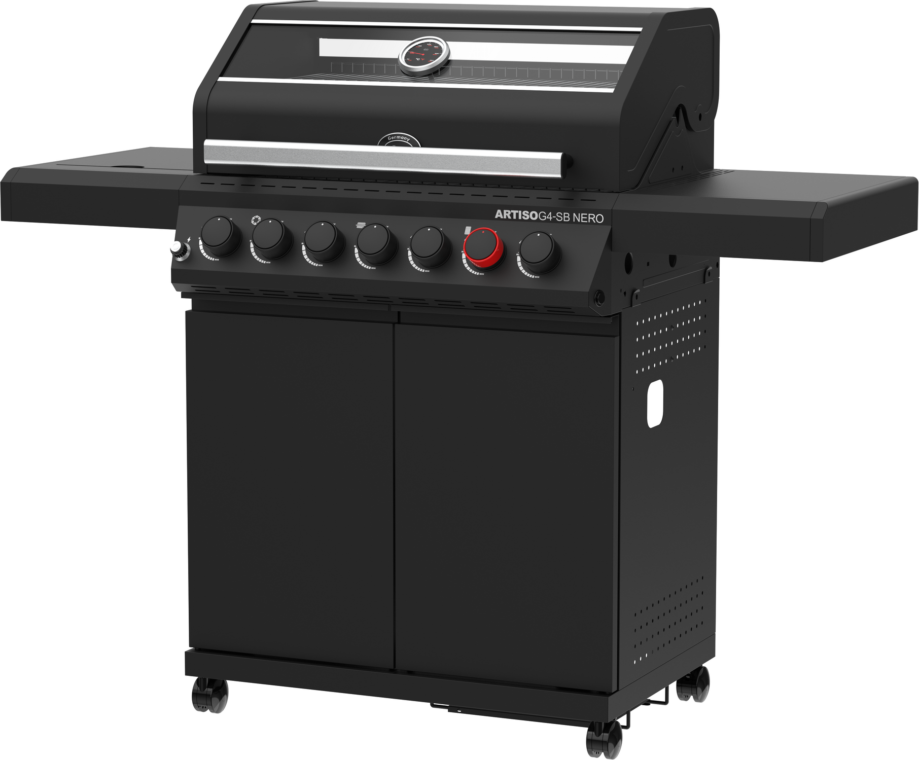 Rösle Gasgrill 'Artiso Nero G4 SIB' schwarz 139 x 114,5 x 53 cm