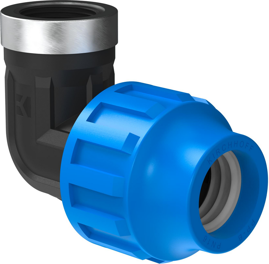 Kirchhoff HDPE-Winkelverschraubung 90° 20 mm x 1/2" IG