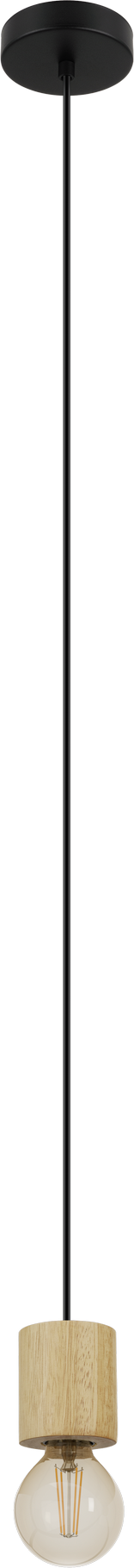 EGLO Hängeleuchte 'Turialdo' braun/schwarz Ø 10,5 x 110 cm