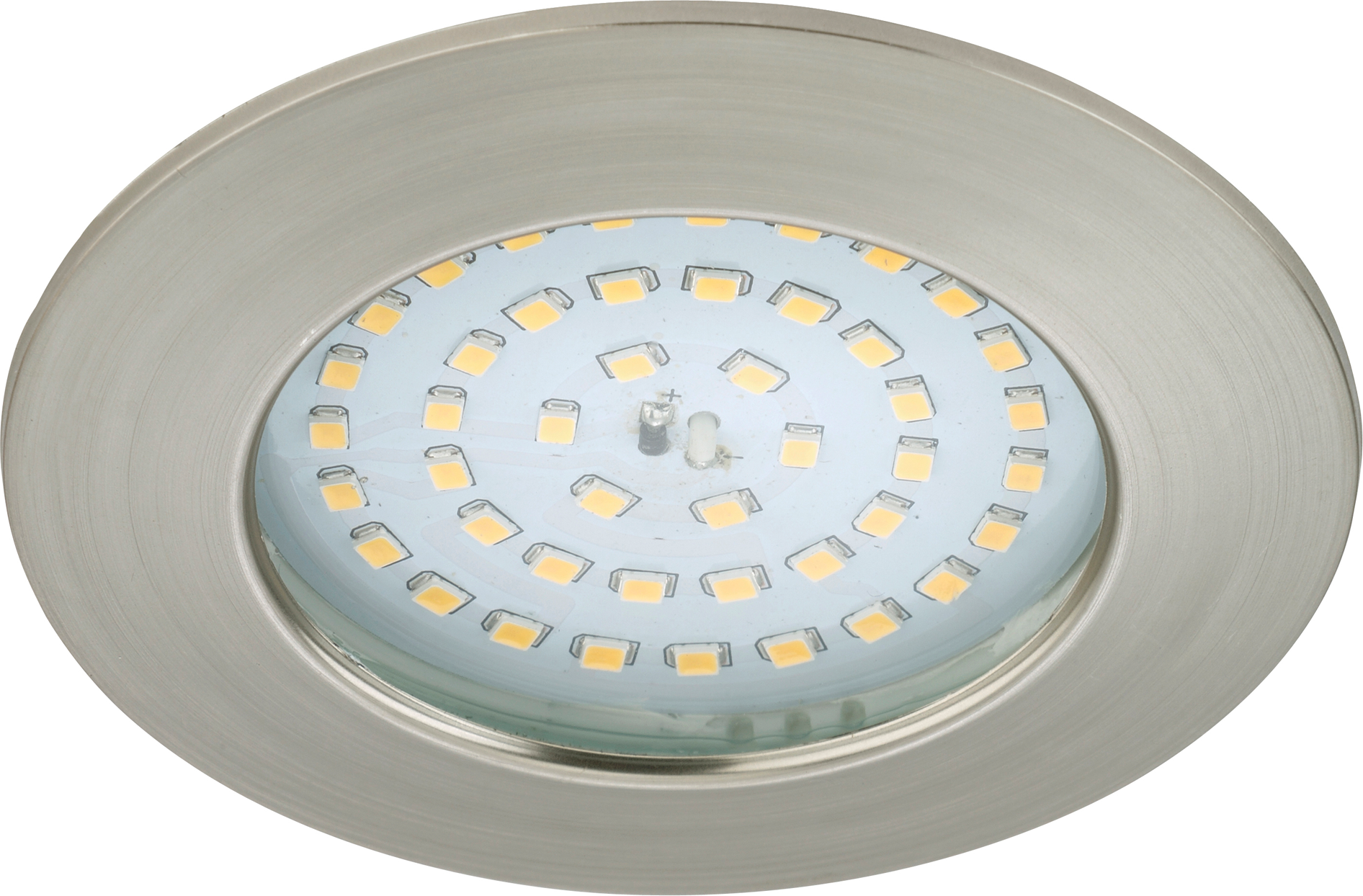 Briloner LED-Einbauleuchte rund nickelfarben