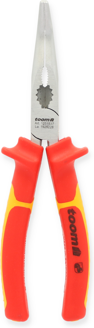 toom VDE-Flachrundzange gebogen 200 mm