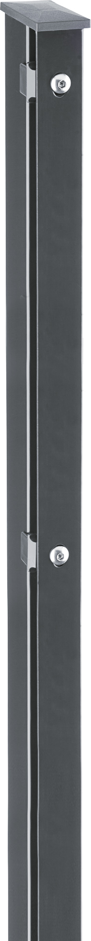 deutsche zauntechnik Zaunpfosten 'Typ VAP' anthrazit 150 cm für Doppelstabmattenzaun bis 103 cm Höhe