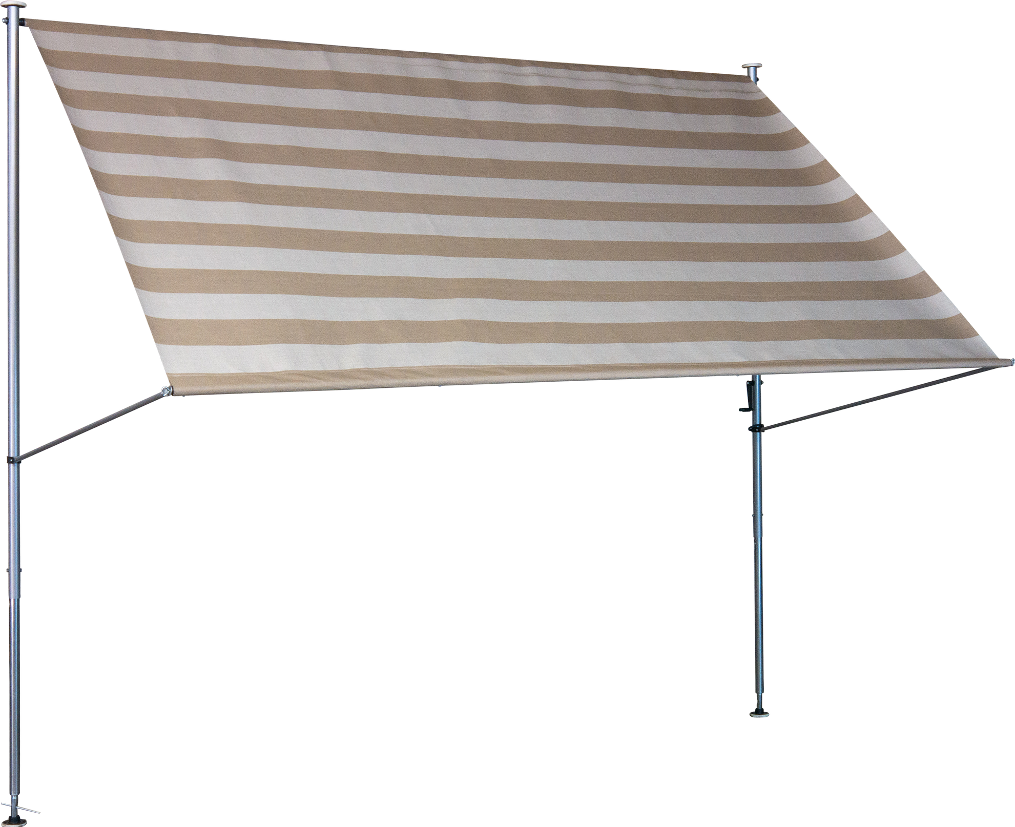 Thumbnail - Angerer Freizeitmöbel Klemmmarkise 'Premium' taupe gestreift 350 x 170 cm