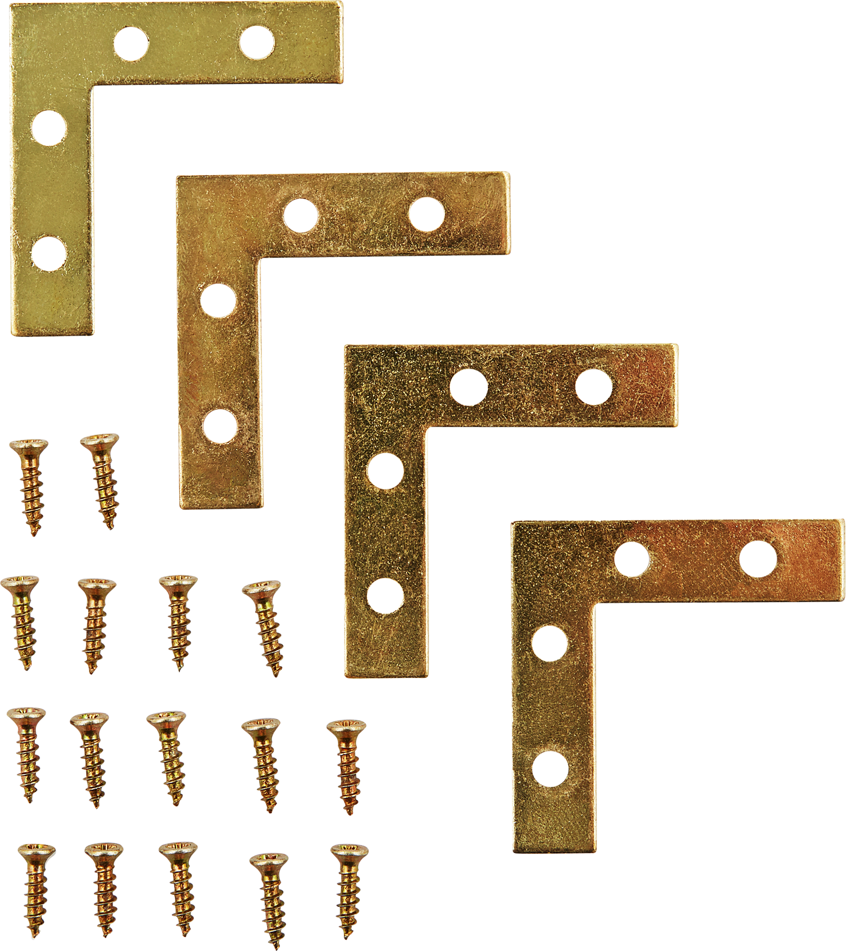 toom Möbelwinkel Stahl vermessingt 4 Stück 10 x 40 x 40 mm seitliche Verschraubung