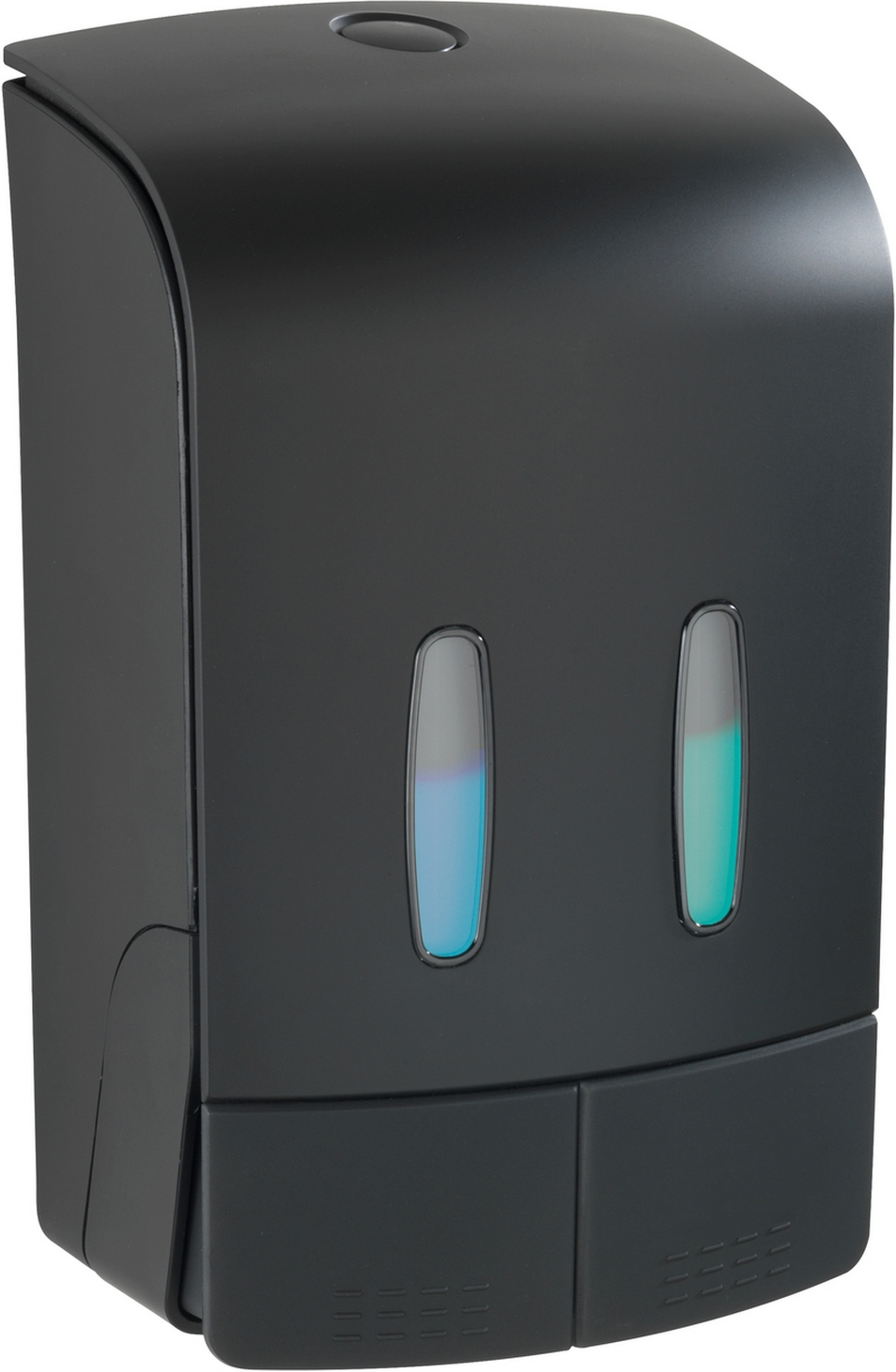 Wenko 2-Kammer Seifenspender 'Tartas' schwarz, je Kammer 480 ml