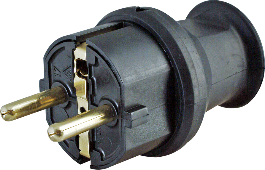 Kopp Schutzkontakt-Stecker mit Knickschutz