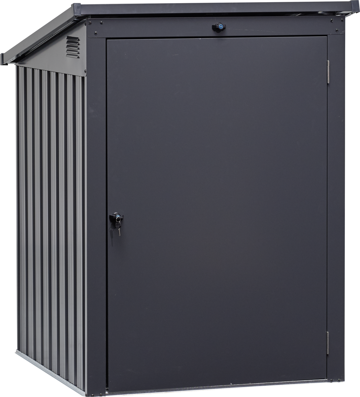 Mülltonnenbox Stahl anthrazit 104 x 134 x 101 cm