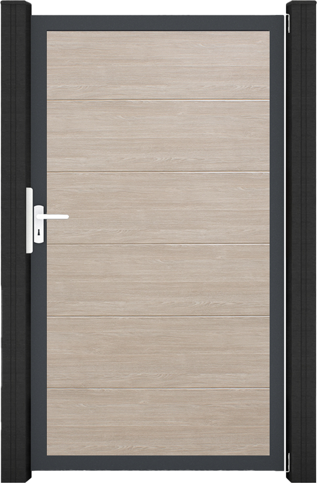 GroJa Einzeltor 'BasicLine' Universal DIN Eichefarben hell/anthrazit 100 x 180 cm