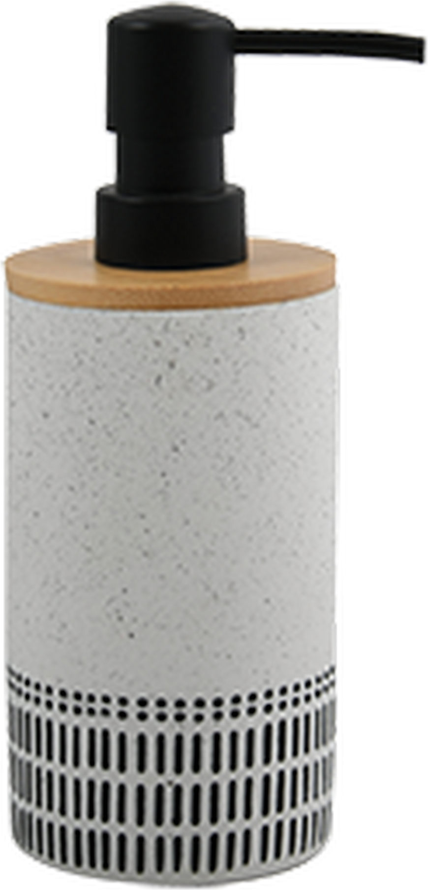 Spirella Seifenspender 'Yuma' Polyresin/Bambus sand-schwarz 300 ml