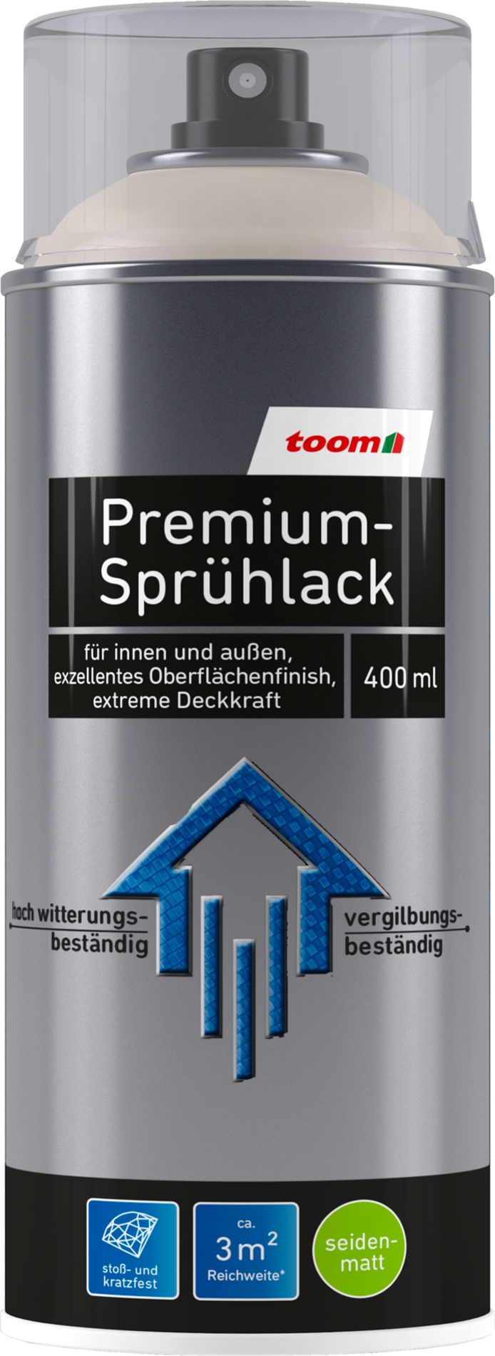 Thumbnail - toom Premium-Sprühlack cremeweiß seidenmatt 400 ml