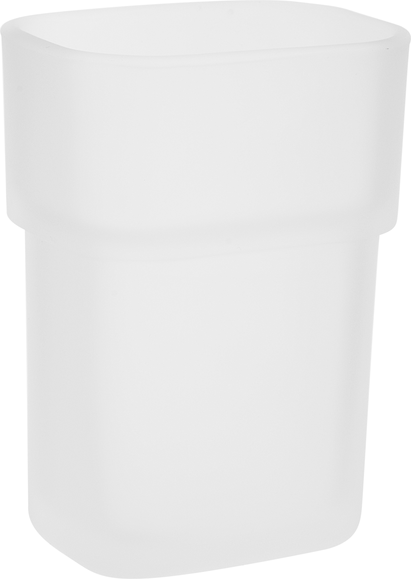 Lenz Ersatz-Zahnputzglas 'Aura' eckig weiß