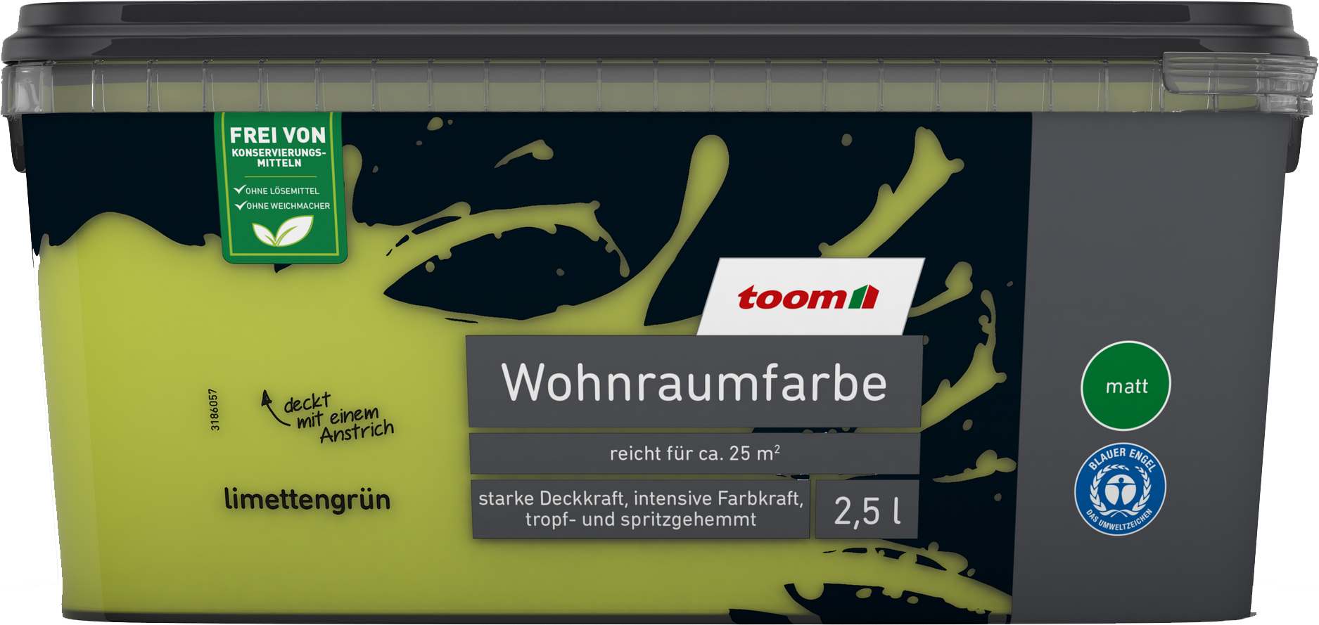 toom Wohnraumfarbe limettengrün matt 2,5 l
