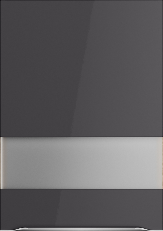 OPTIFIT Oberschrank mit Segmentglastür 'Optikomfort Linus984' anthrazit/eichefarben 50 x 70,4 x 34,9 cm