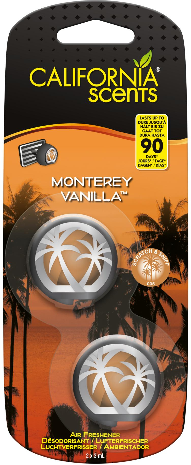 California Scents Auto-Lufterfrischer 'Monterey Vanilla' 2 Stück