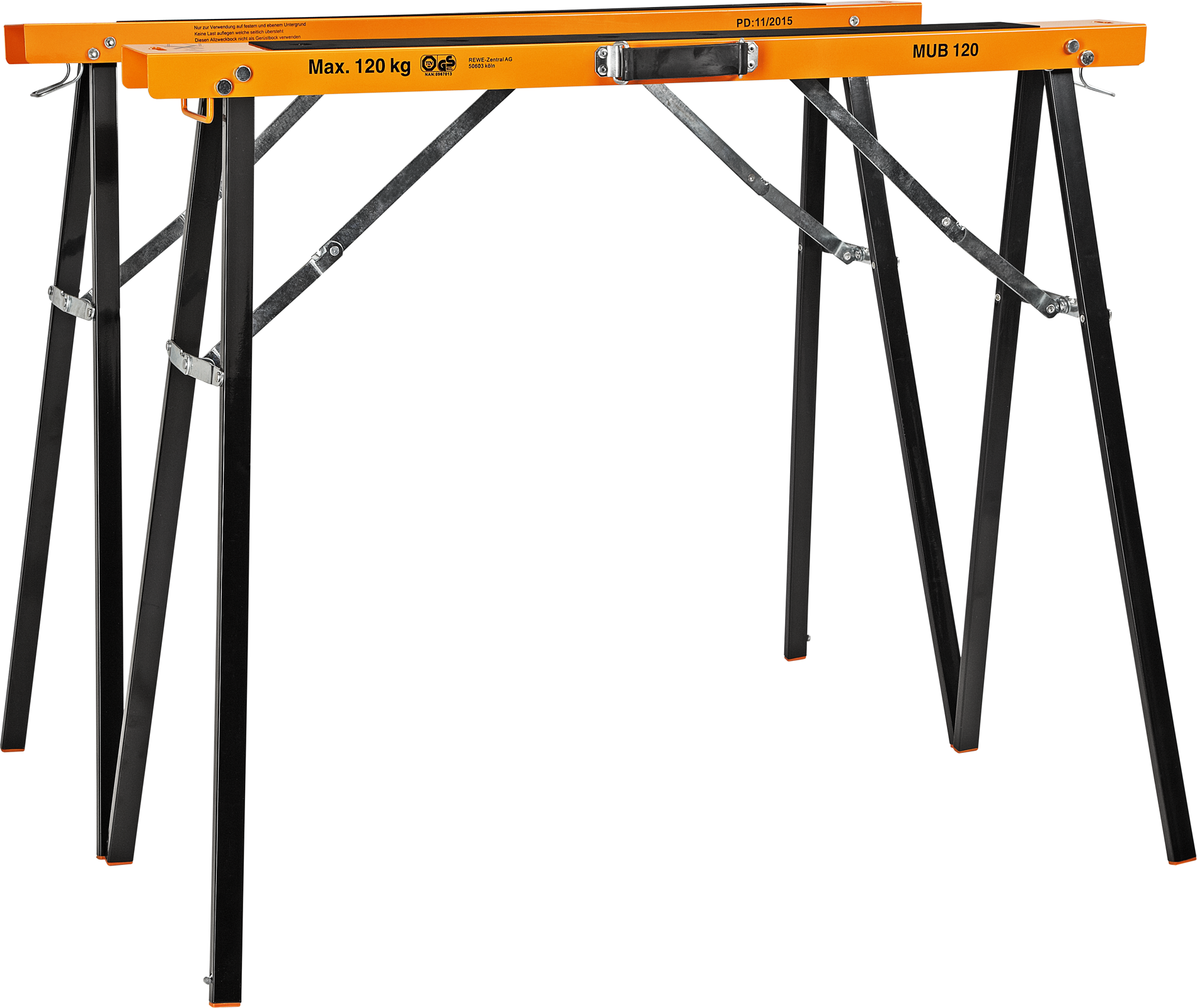 Klappböcke Metall 100 x 80 cm, 2 Stück