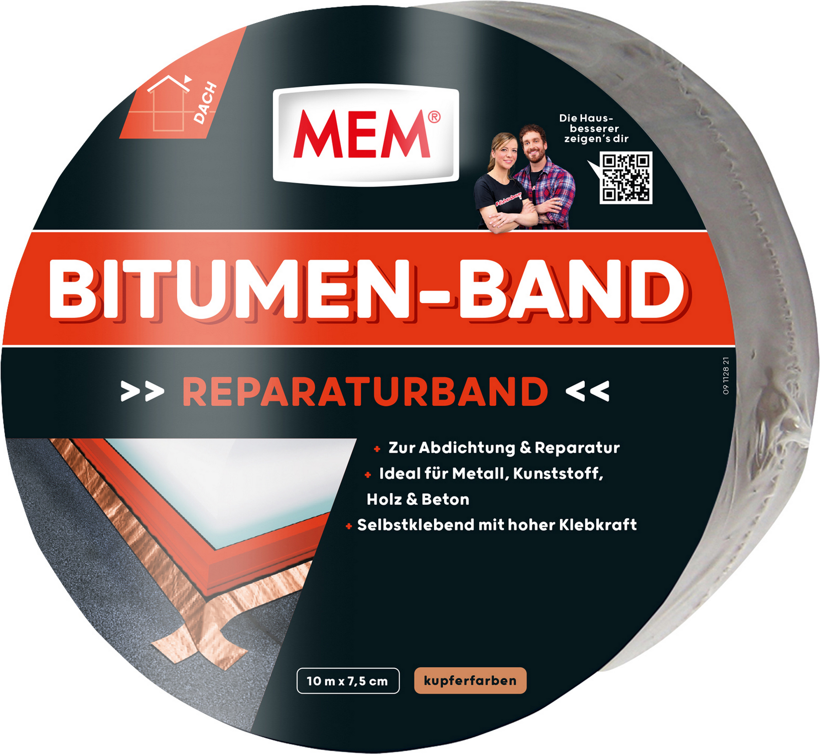 Thumbnail - MEM Bitumen-Band kupfer 7,5 cm x 10 m