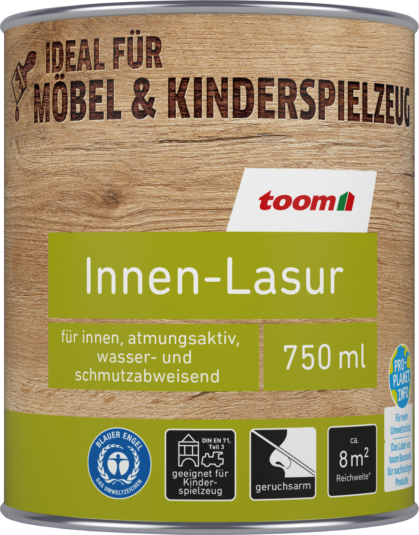 toom Innenlasur silbergrau 750 ml