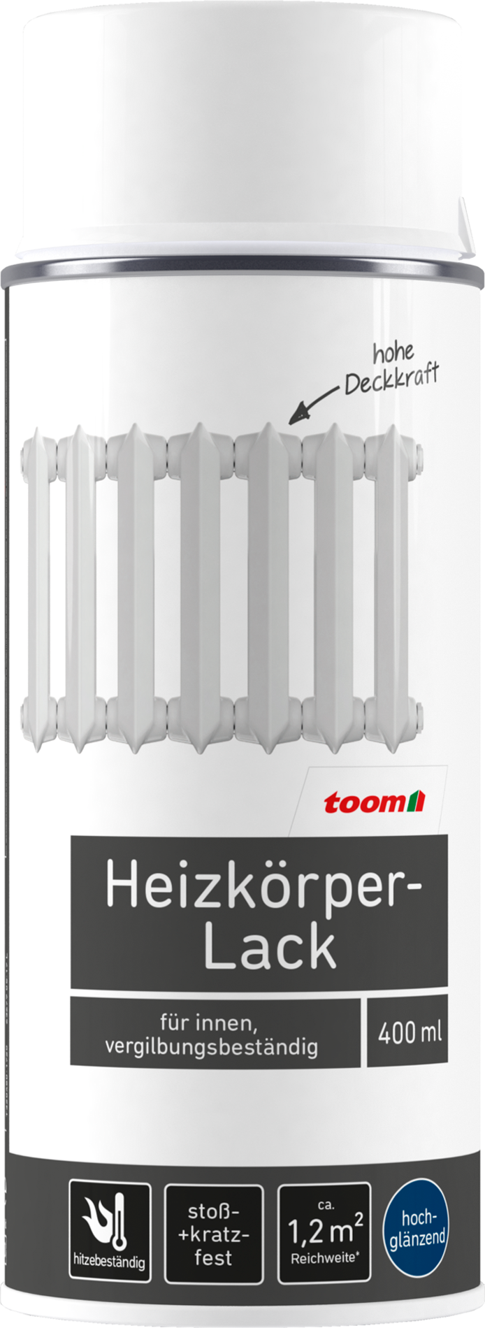 Thumbnail - toom Heizkörperlack weiß glänzend 400 ml