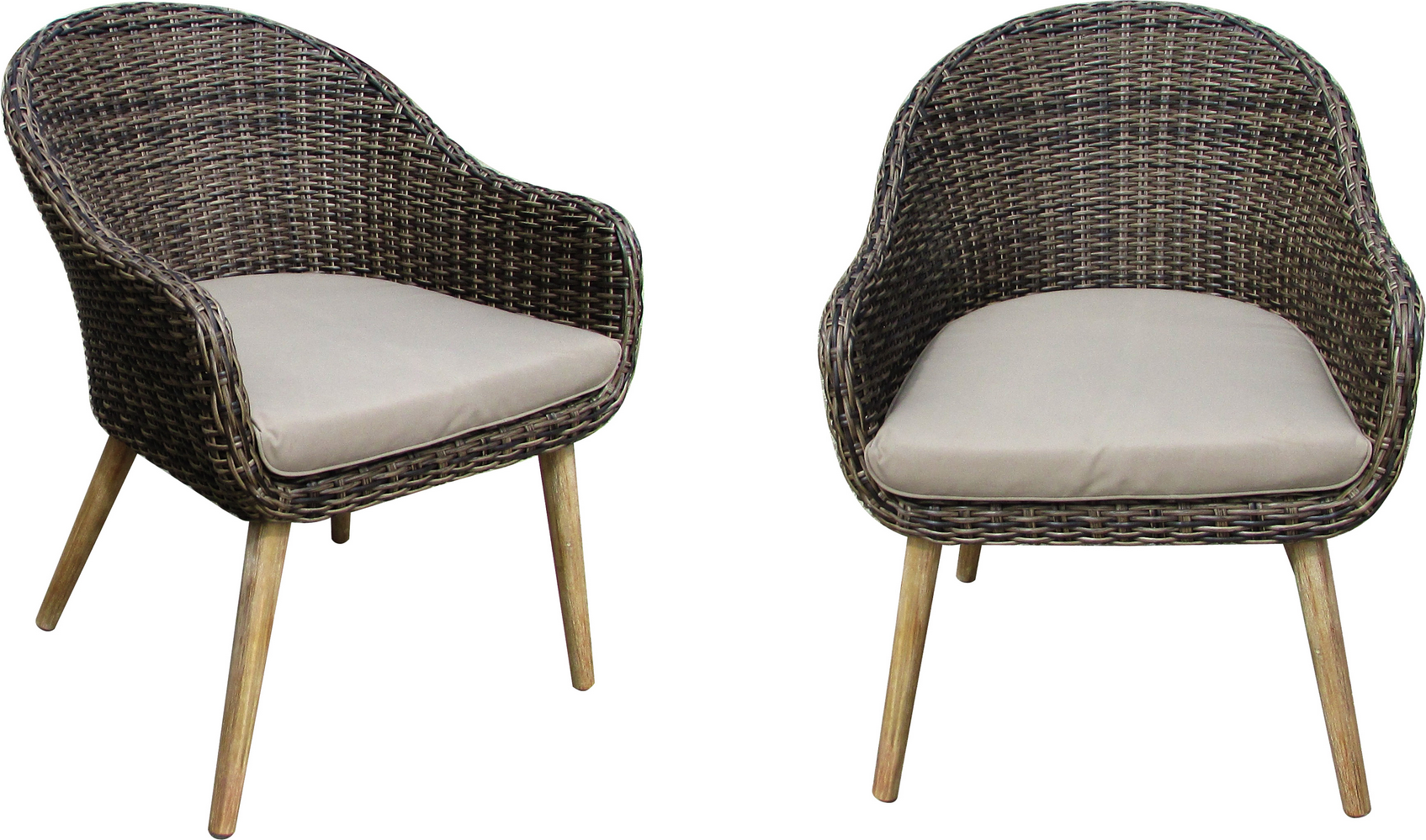 Garden Pleasure Gartenstuhl-Set 'Pueblo' braun 2-teilig