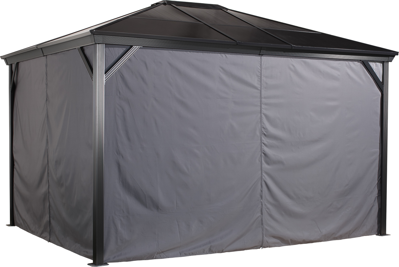 Sojag Vorhang-Set für Pavillon 'Verona 10 x 10' dunkelgrau