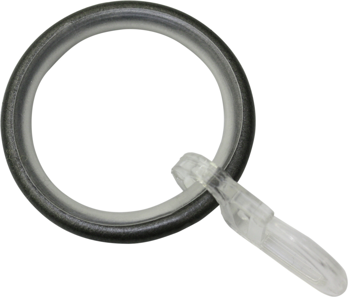 Gardinia Ringe für Gardinenstange 'Sol' 10er-Pack, schwarz/nickel