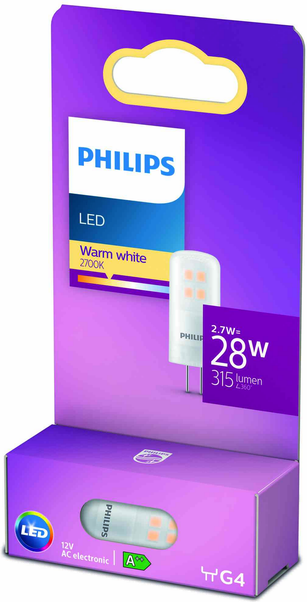 Philips LED Brenner 2,7 W G4 warmweiß 315 lm