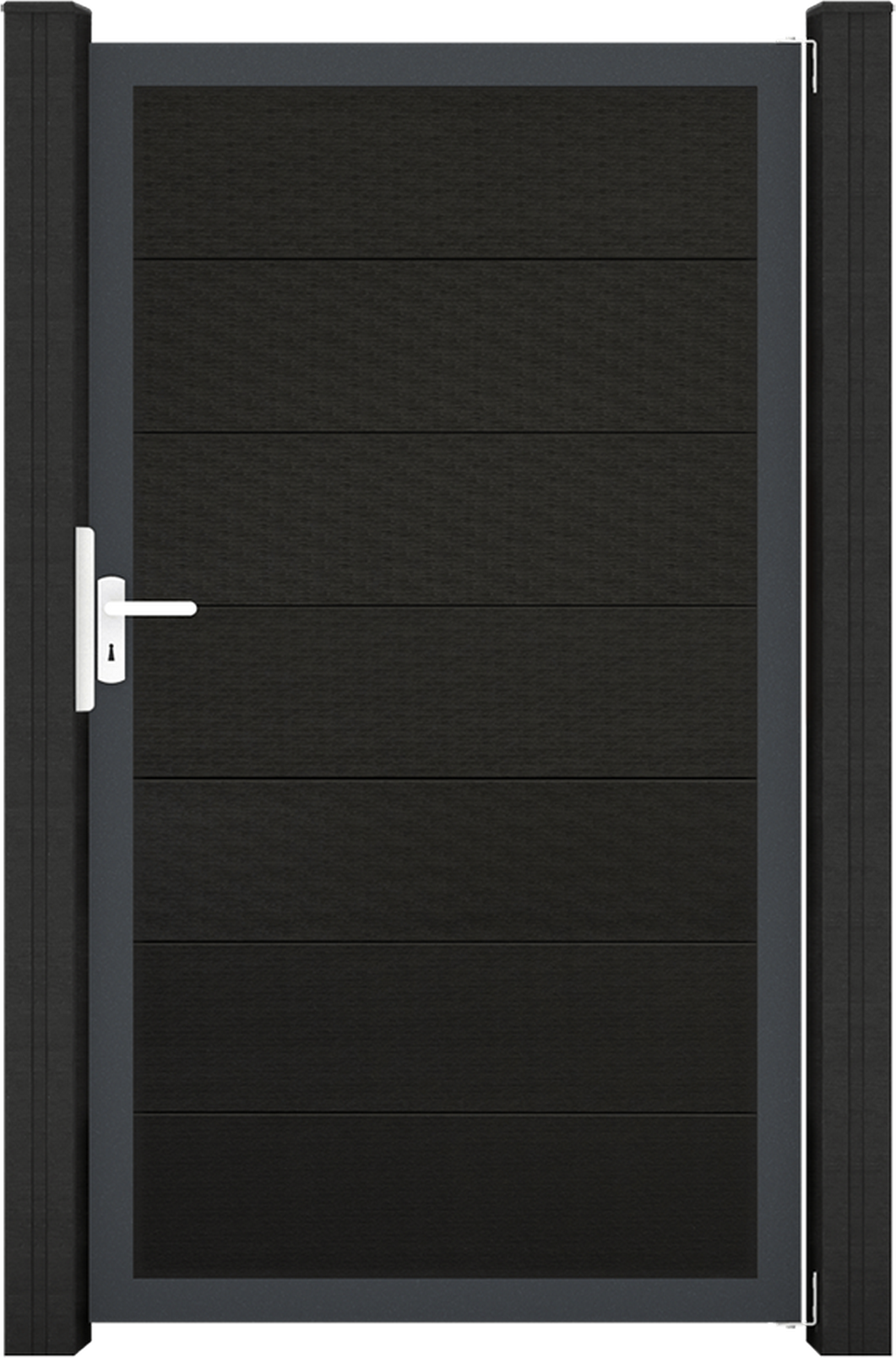 GroJa Einzeltor 'Solid Grande' BPC/Aluminium schwarz/anthrazit 100 x 180 cm