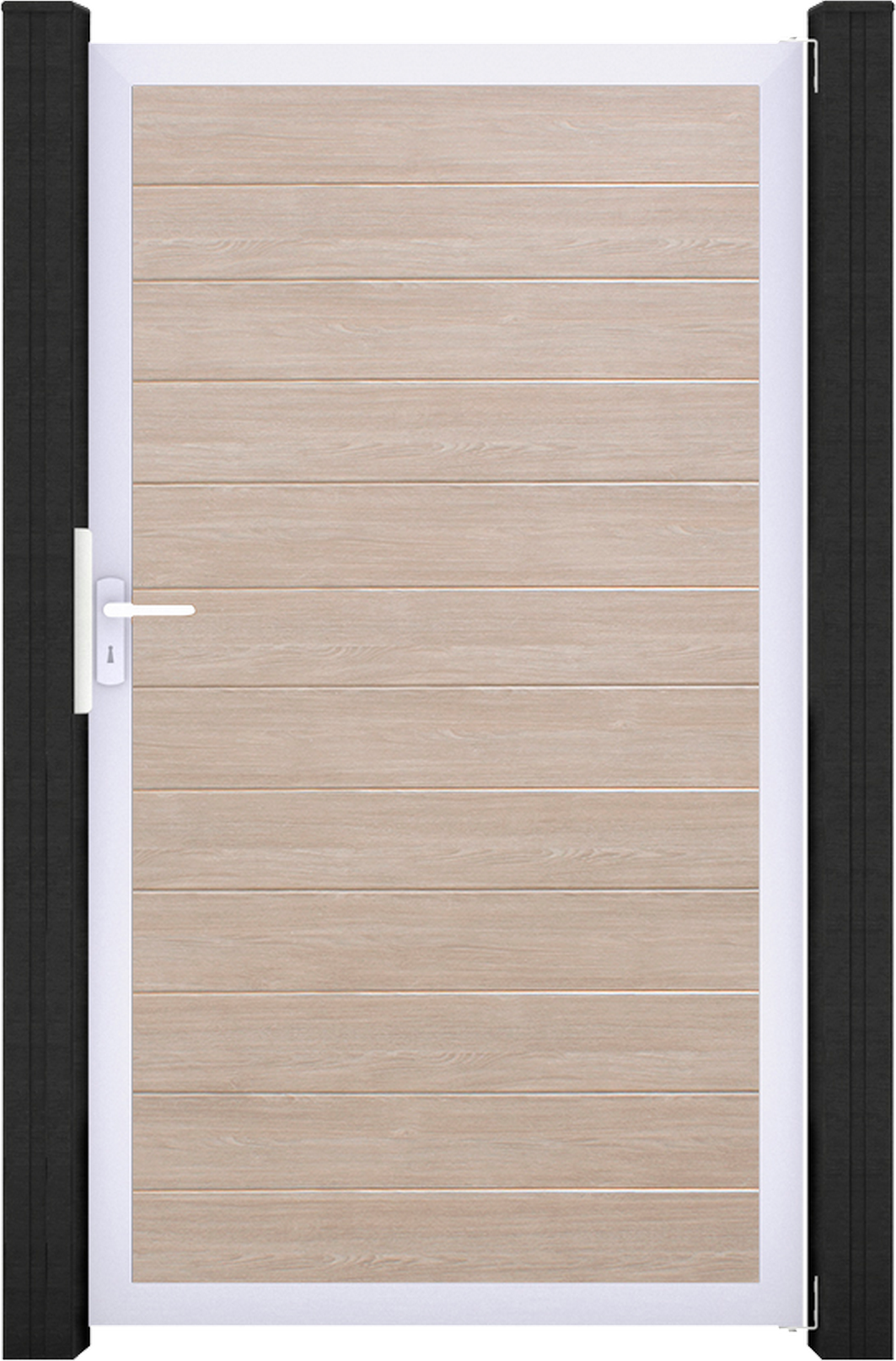 GroJa Einzeltor 'BasicLine' Universal DIN Eichefarben hell/silber 100 x 180 cm