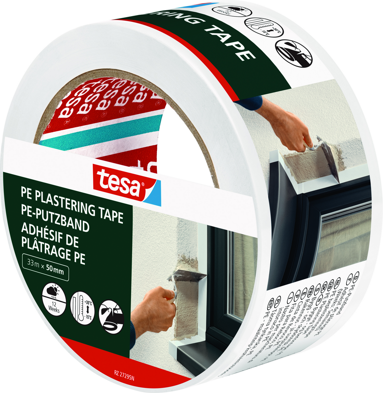 tesa PE-Putzband weiß 50 mm x 33 m