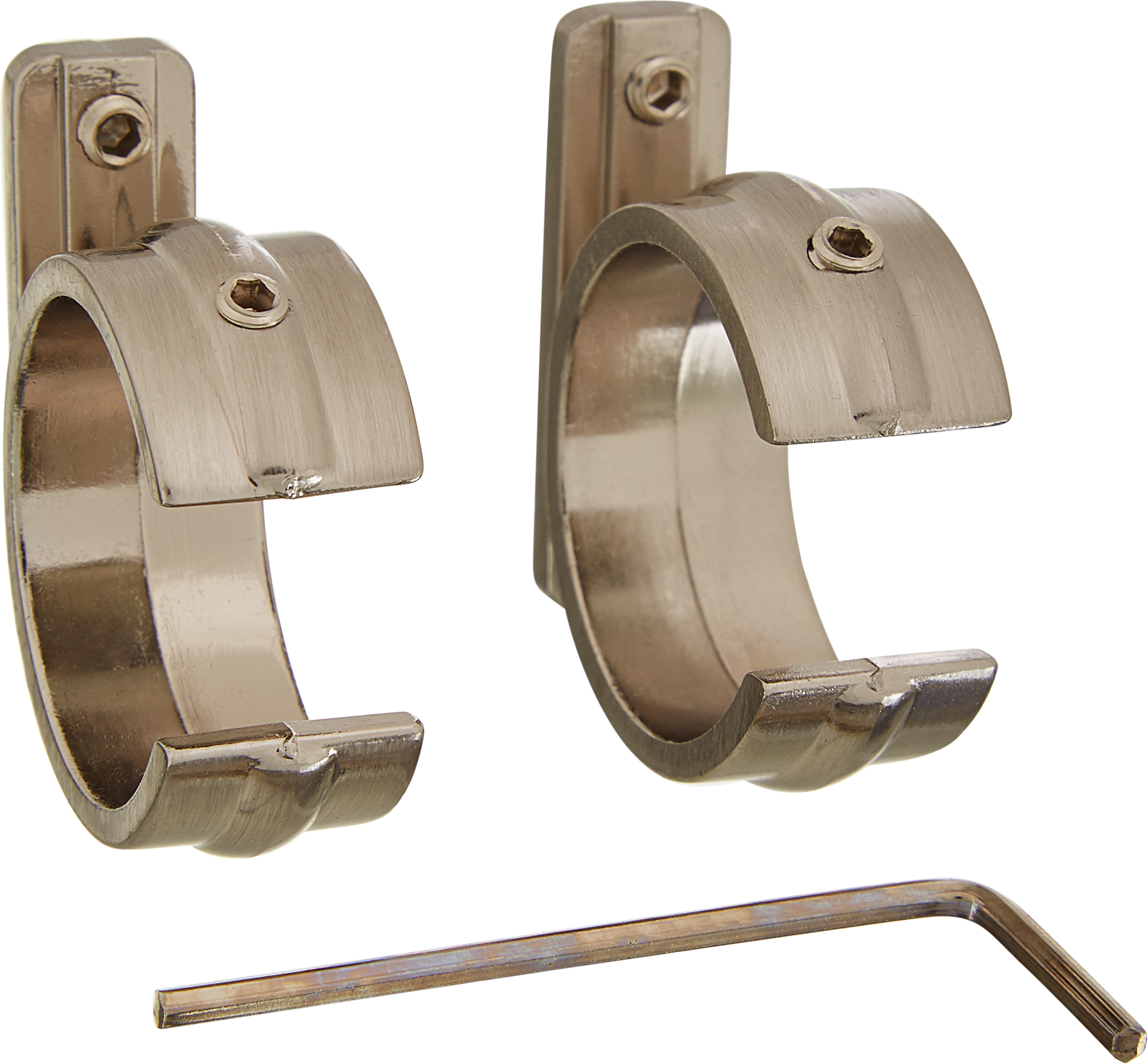 Gardinia Gardinenstangen-Ringadapter Edelstahl Ø 25 mm 2 Stück