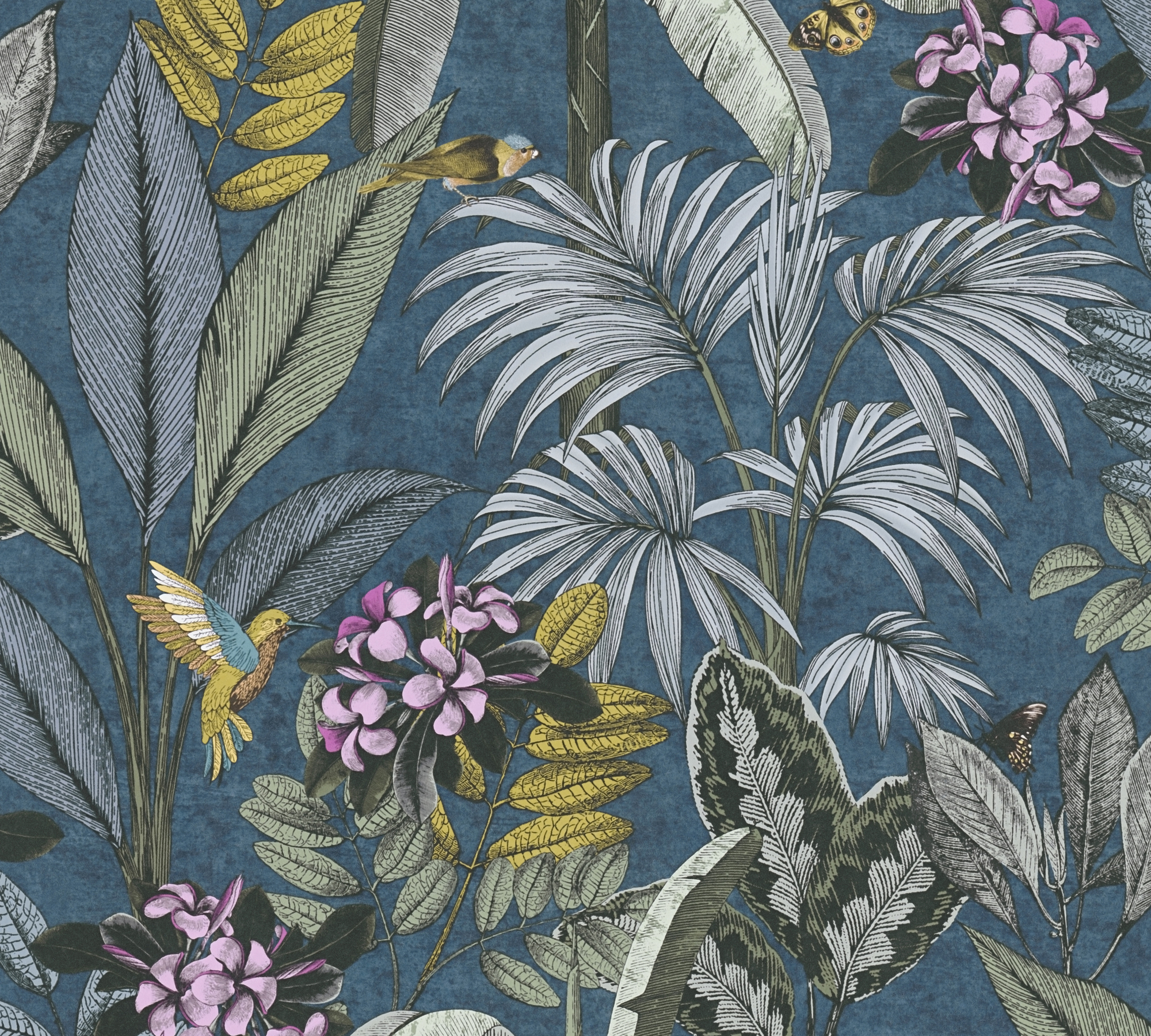 Thumbnail - A.S. Création Vliestapete 'Pint Walls' Blätter, Kolibri blau/grün 0,53 x 10,05 m