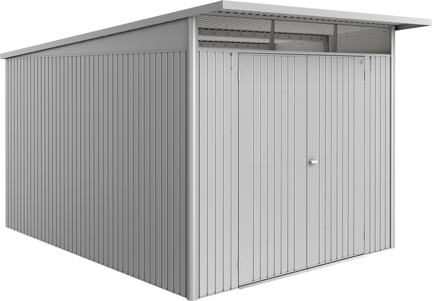 Thumbnail - Biohort Gerätehaus 'AvantGarde Eco' Gr. A8 silber-metallic 260 x 380 cm mit Doppeltür