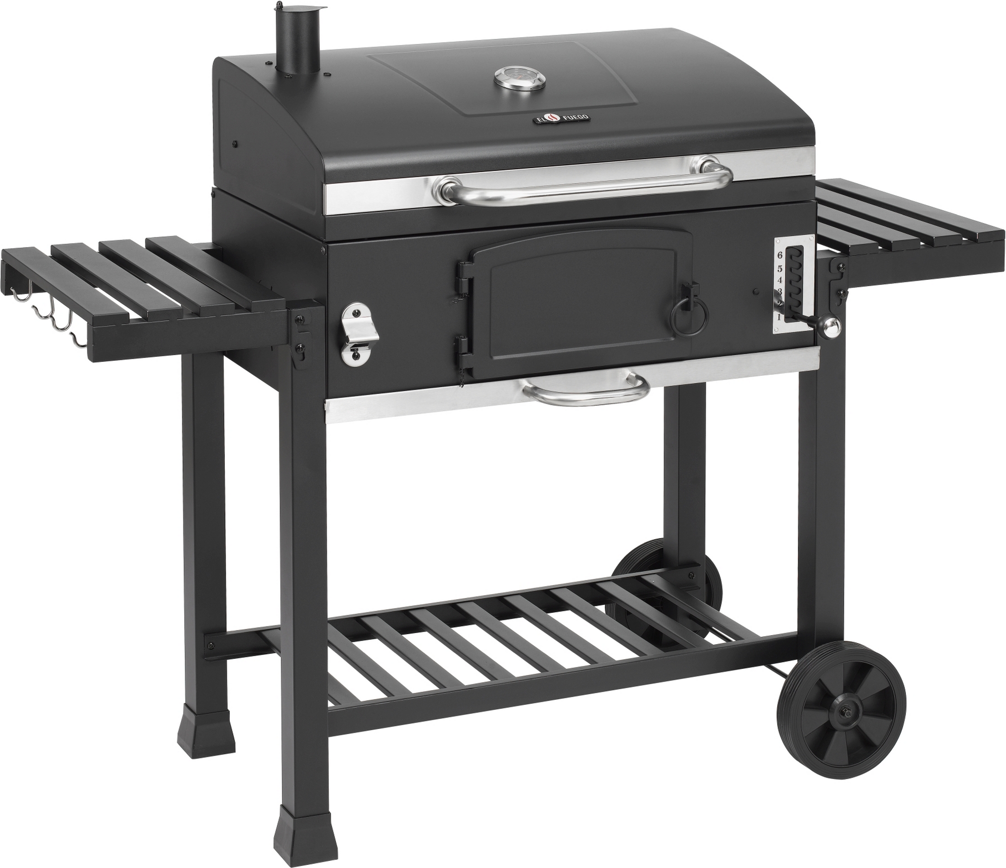 Thumbnail - El Fuego Holzkohlegrill 'Ontario XXL' schwarz 141,5 x 114 x 61,3 cm