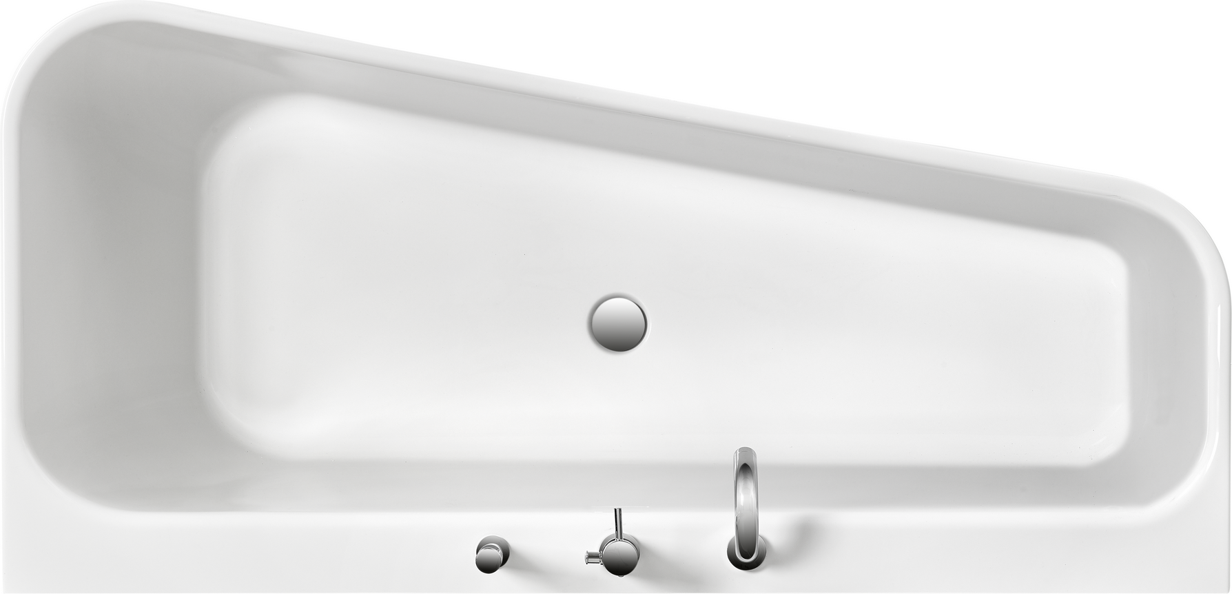 Ottofond Badewannen-Set 'Pino' links Sanitäracryl weiß 1550 x 750 mm