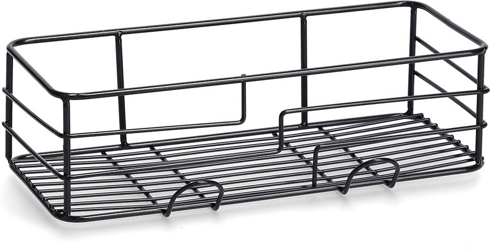 Zeller Badregal schwarz 28 x 8,5 x 15 cm