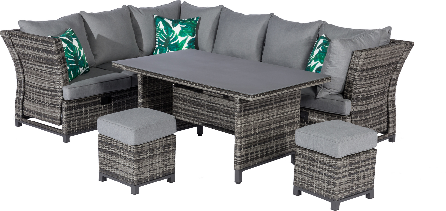 Lounge-Set 'Thea' anthrazit 5-teilig