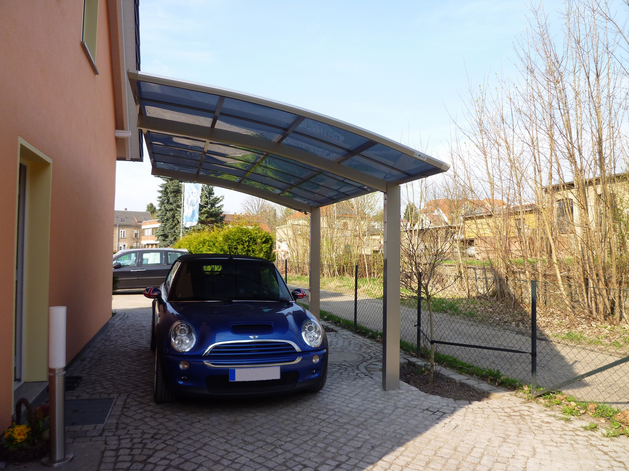 Ximax Einzelcarport 'Portoforte Typ 80 SC' edelstahlfarben 270 x 495 x 298 cm