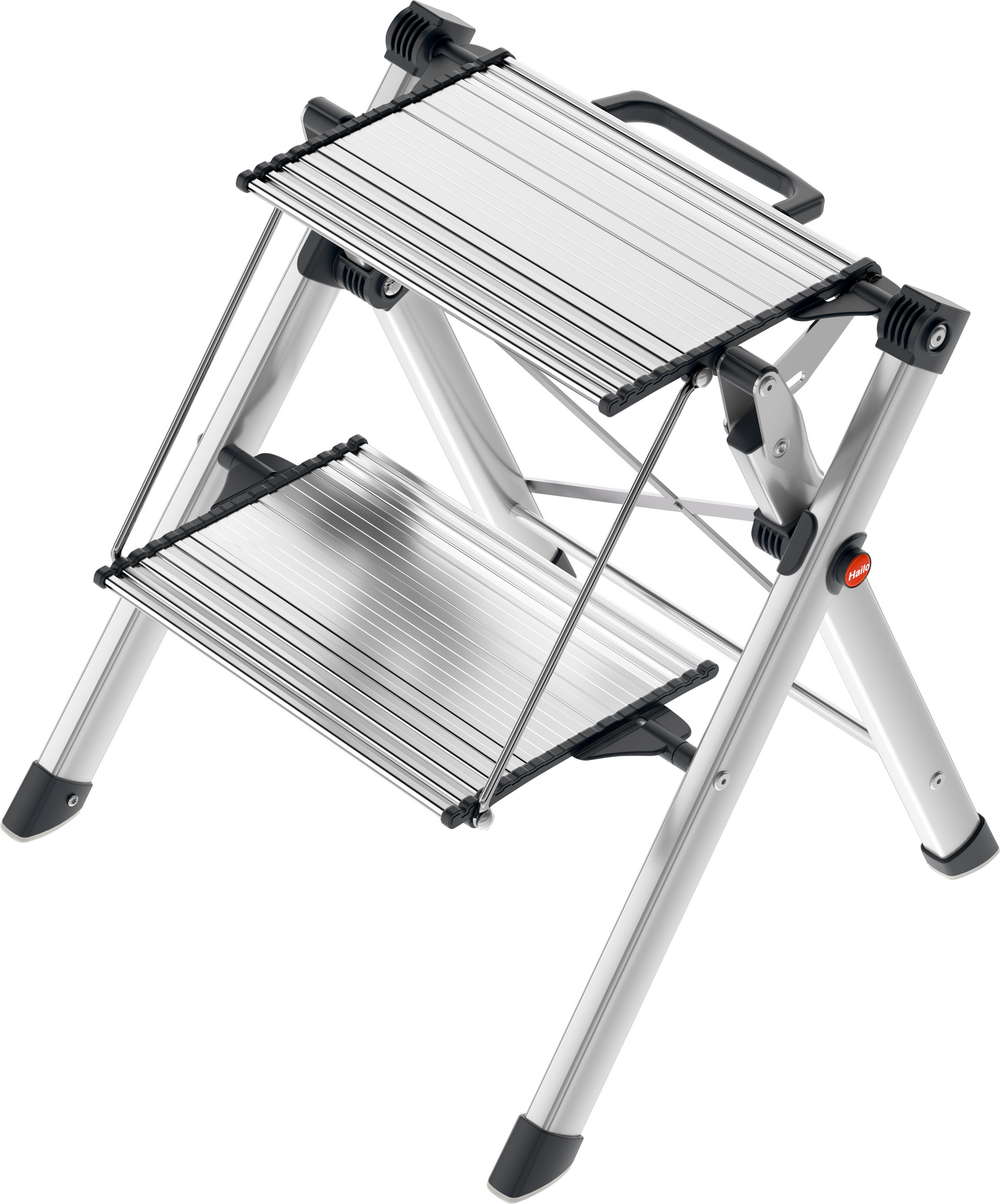 Hailo Trittleiter 'MK80 ComfortLine' 2 Stufen, silbern 44 cm