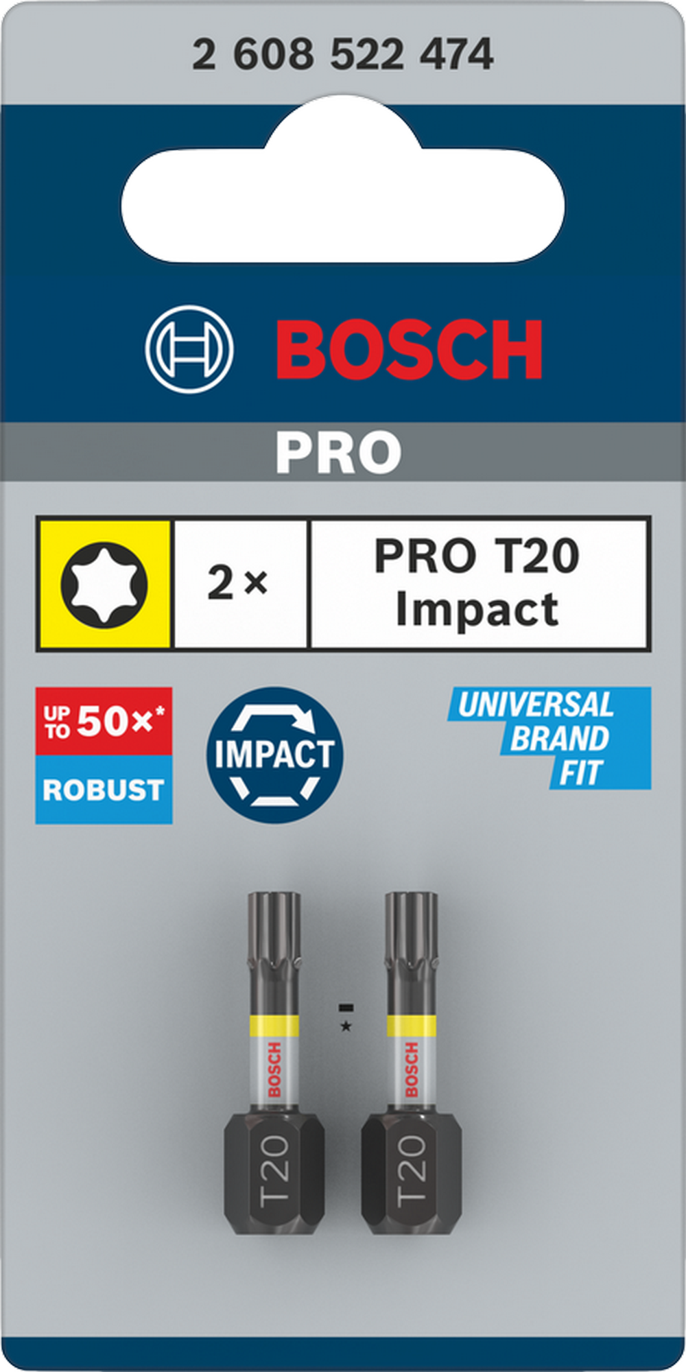 Thumbnail - Bosch Schrauberbit 'Pro Torx Impact' T20, 25 mm 2-teilig