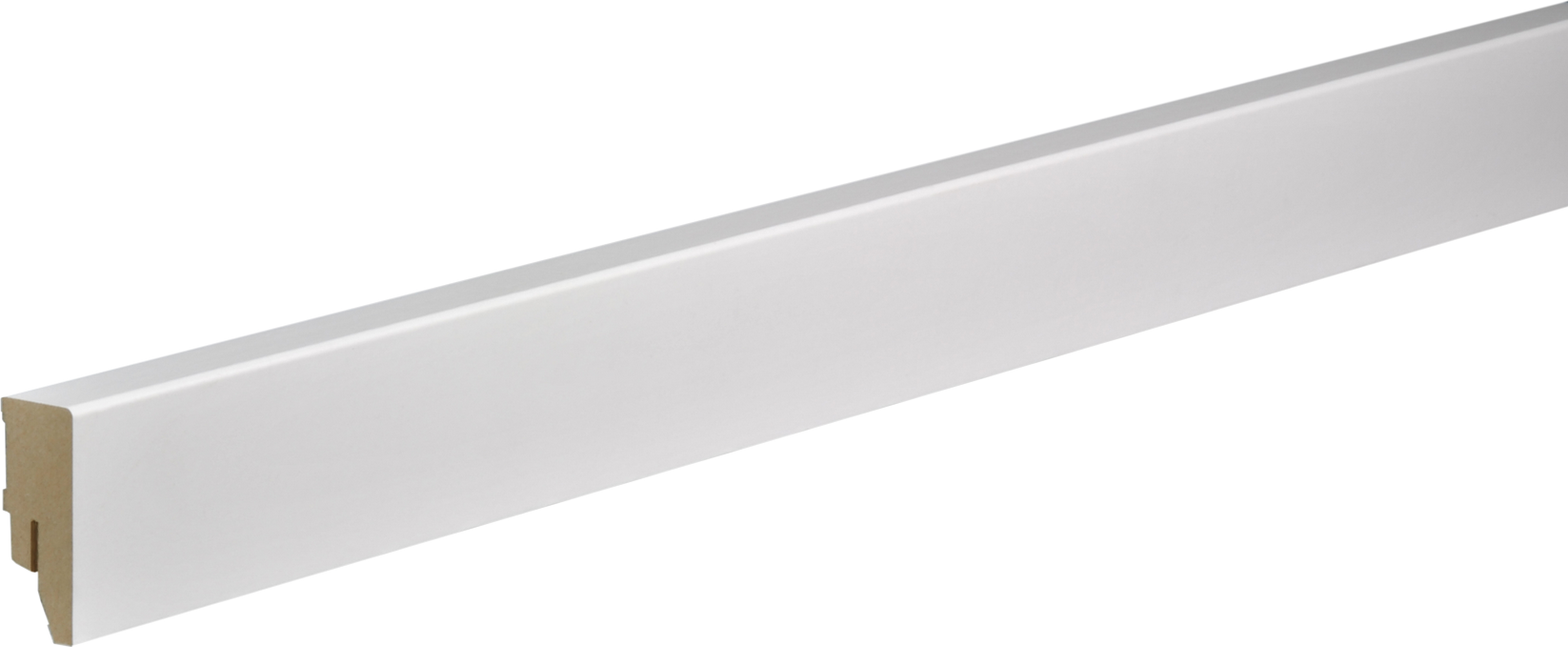Kosche Clip-Sockelleiste gerade Grundierfolie weiß 2500 x 50 x 19 mm