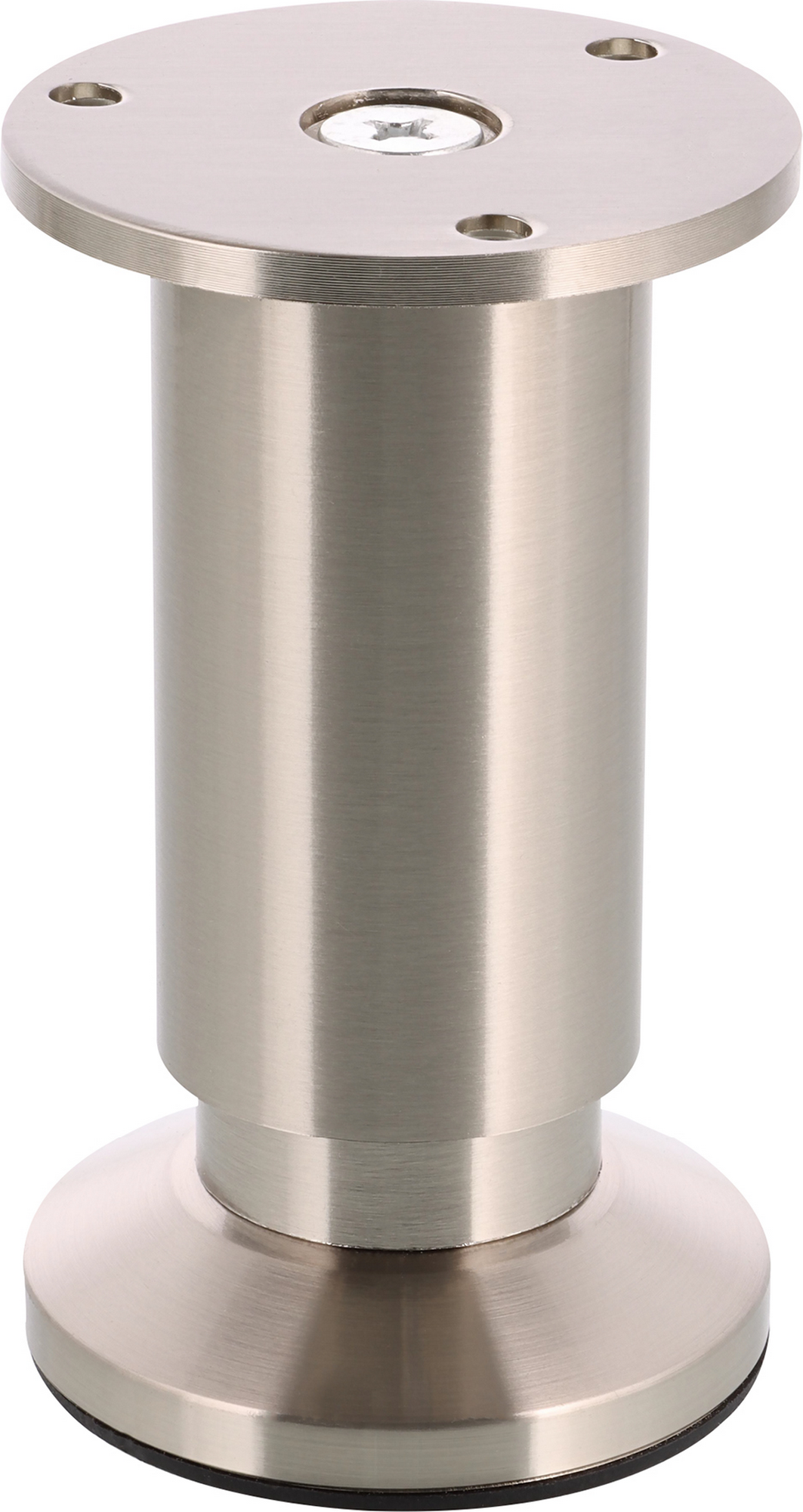 Wagner Möbelbein 'Design ST 0370' Stahl edelstahlfarben Ø 38 x 100 - 118 mm