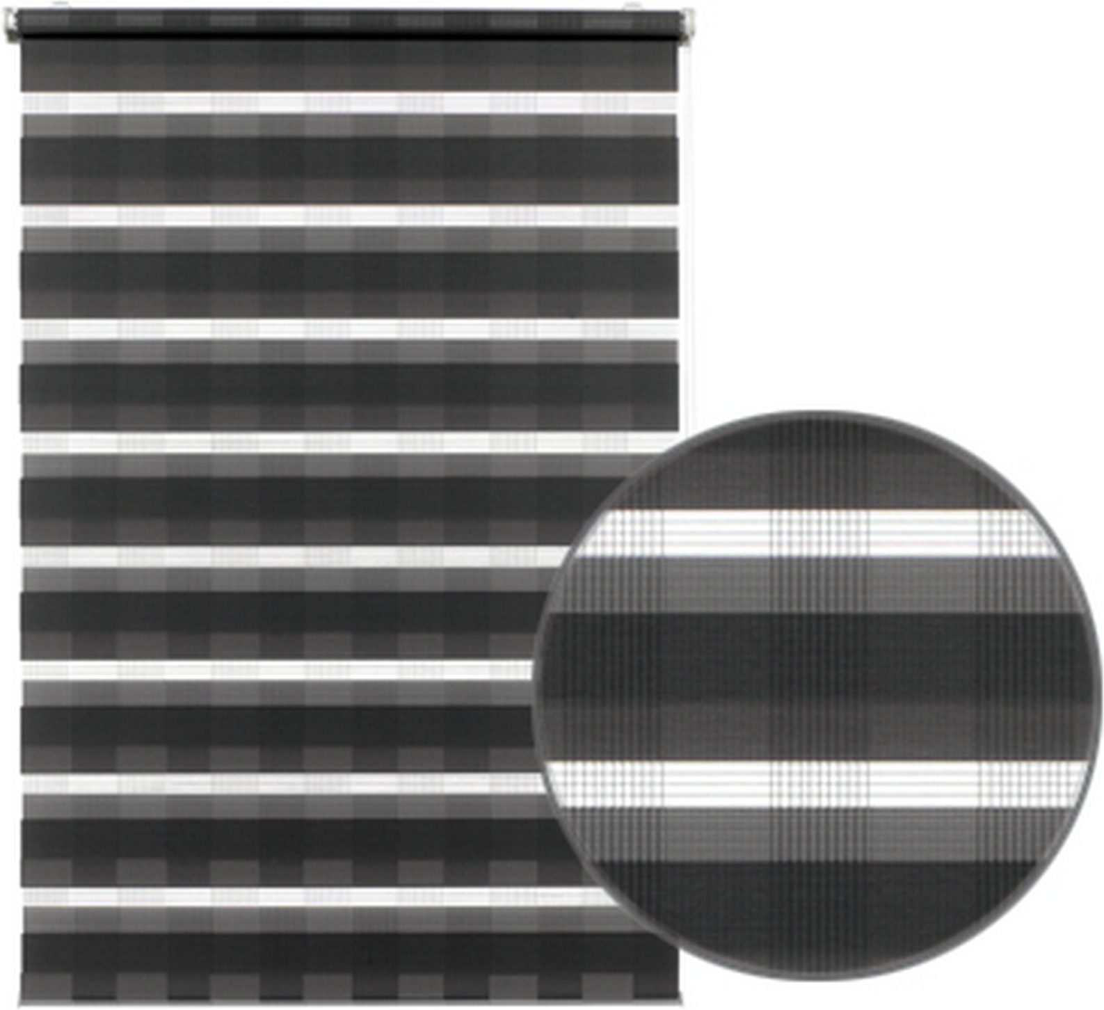 Gardinia EasyFix Doppelrollo 'Karo' anthrazit 75 x 150 cm