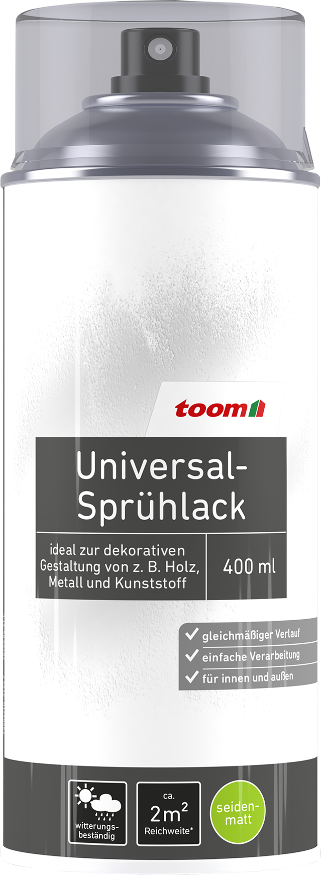 toom Universal-Sprühlack transparent seidenmatt 400 ml