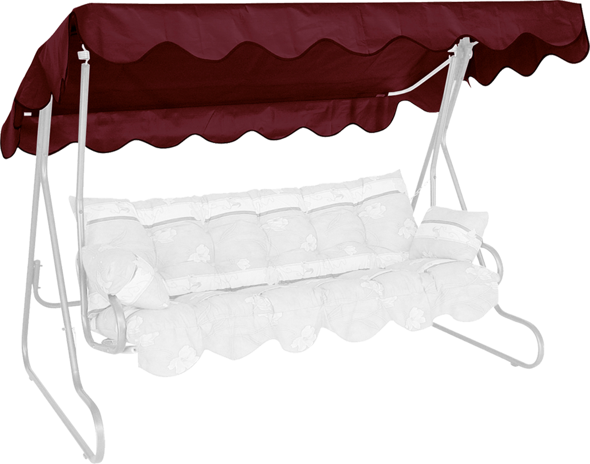 Angerer Freizeitmöbel Sonnendach für 3-Sitzer Hollywoodschaukel Polyethylen bordeaux 210 x 145 cm