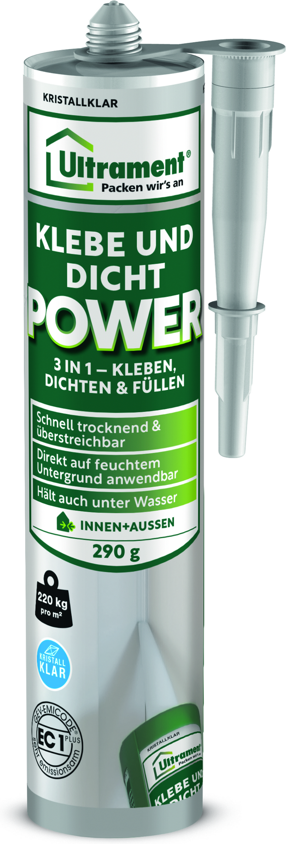 Ultrament Montagekleber "Klebe- und Dichtpower" 3in1 290 g