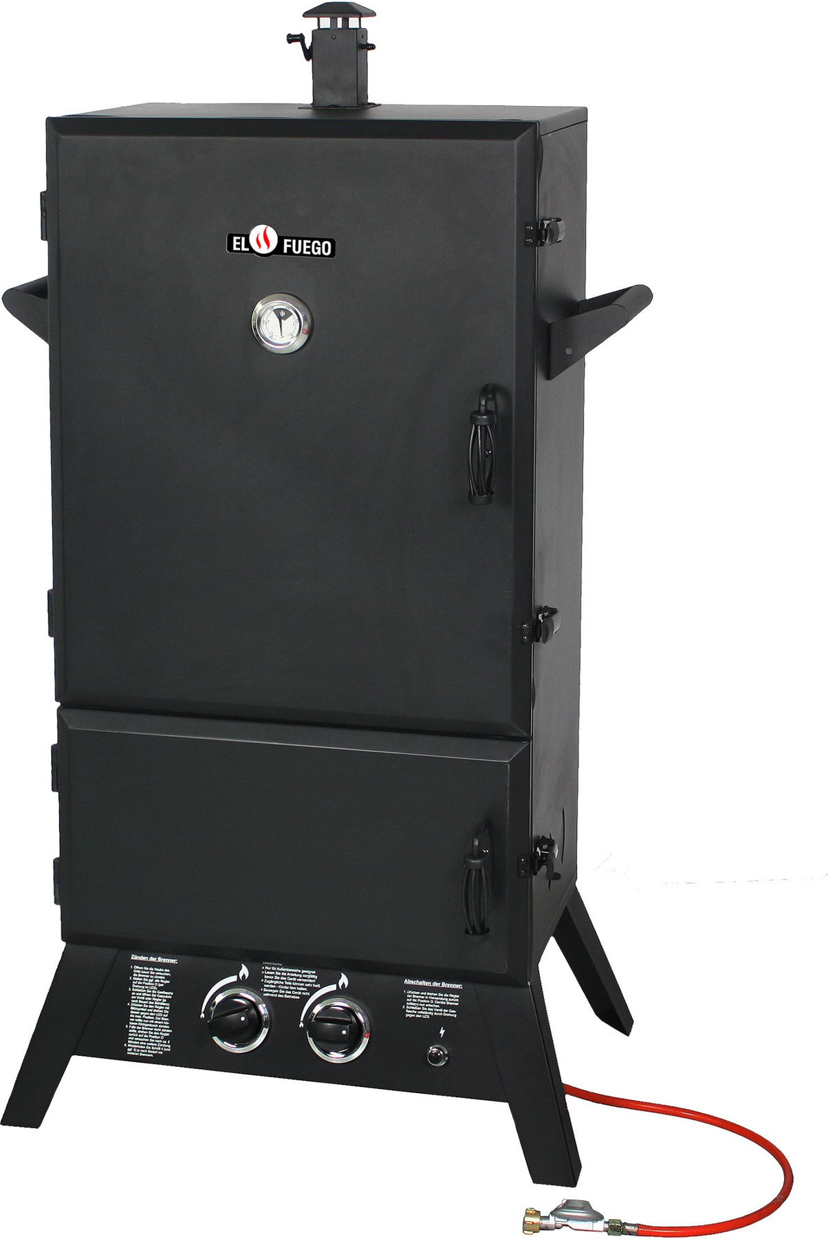 El Fuego Gasgrill 'PortlandXXL' schwarz 80 x 145 x 52 cm