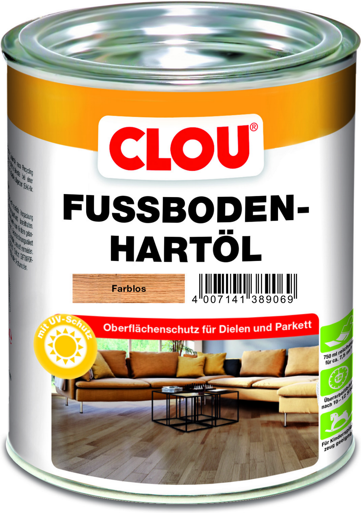 Clou Fußboden-Hartöl transparent 750 ml