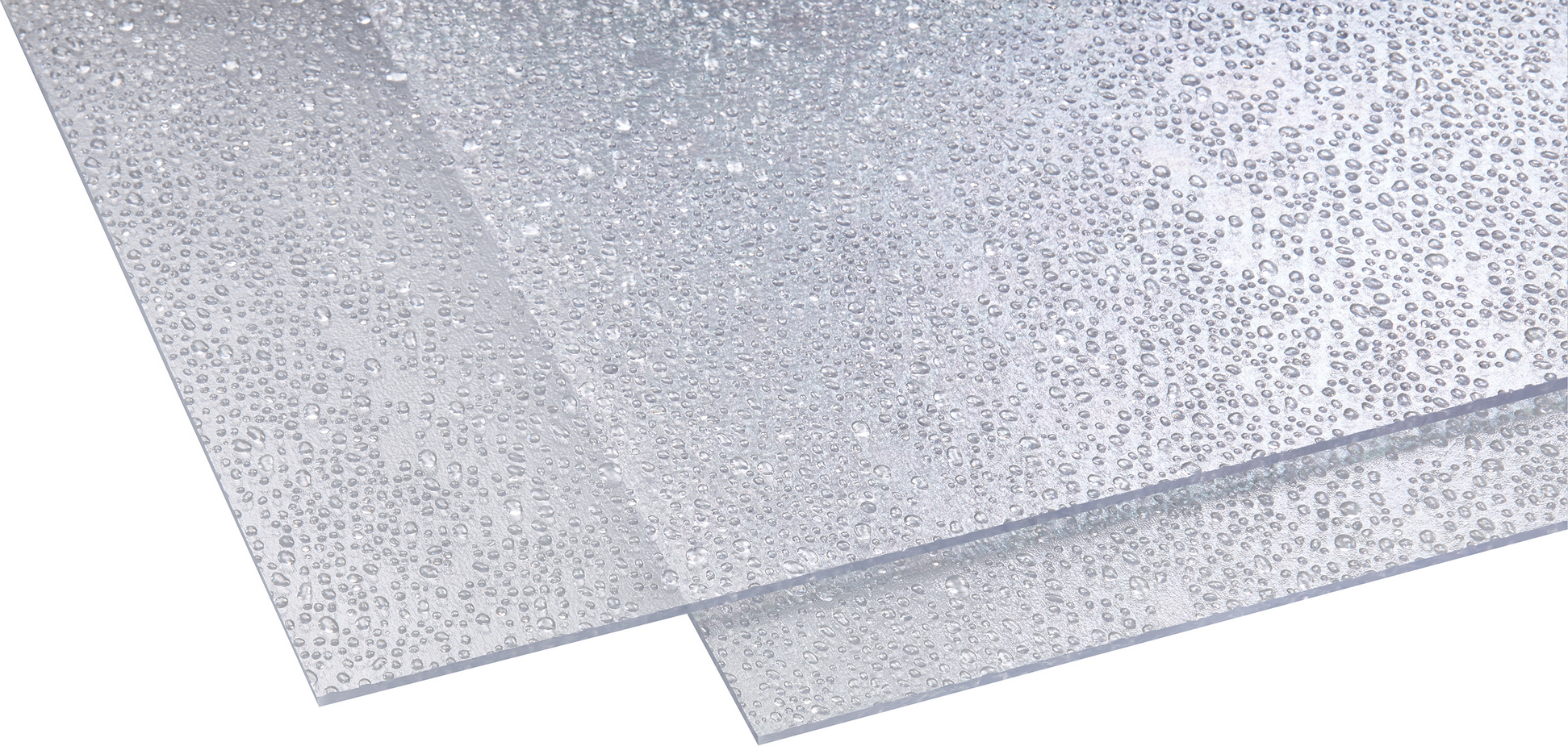 Gutta Polystyrolplatte 'Tropfen' klar 200 x 100 x 0,5 cm