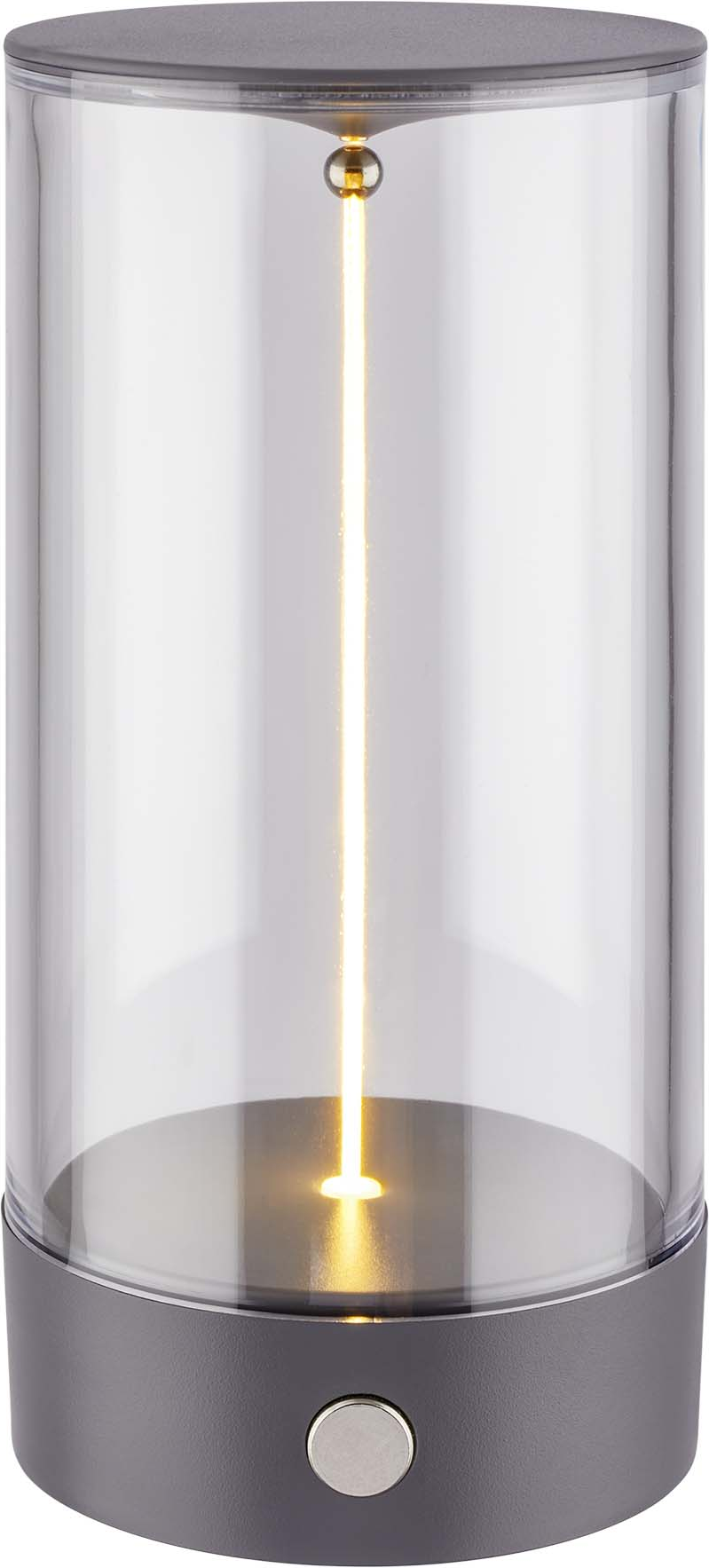 Brilo LED-Tischleuchte 'Wiggle' anthrazit kabellos